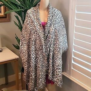 Leopard print scarf shawl